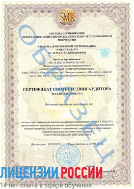 Образец сертификата соответствия аудитора №ST.RU.EXP.00006174-1 Белогорск Сертификат ISO 22000